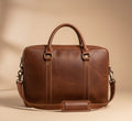 Leather duffle bag