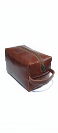 Red leather accessories bag