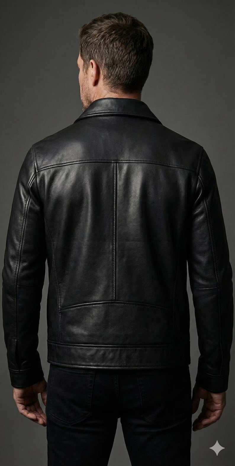 Men’s Cowhide Leather Biker Jacket | Handmade Moto Outerwear
