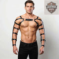 Handmade Genuine Leather Chest Harness, Rave Outfit
