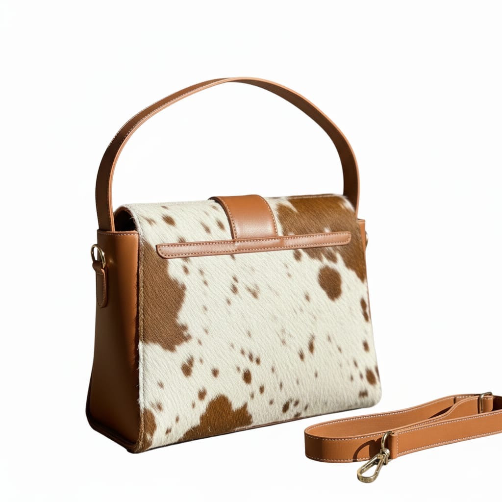 Cowhide leather women handbag